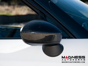 FIAT 124 Mirror Covers - Carbon Fiber - Feroce